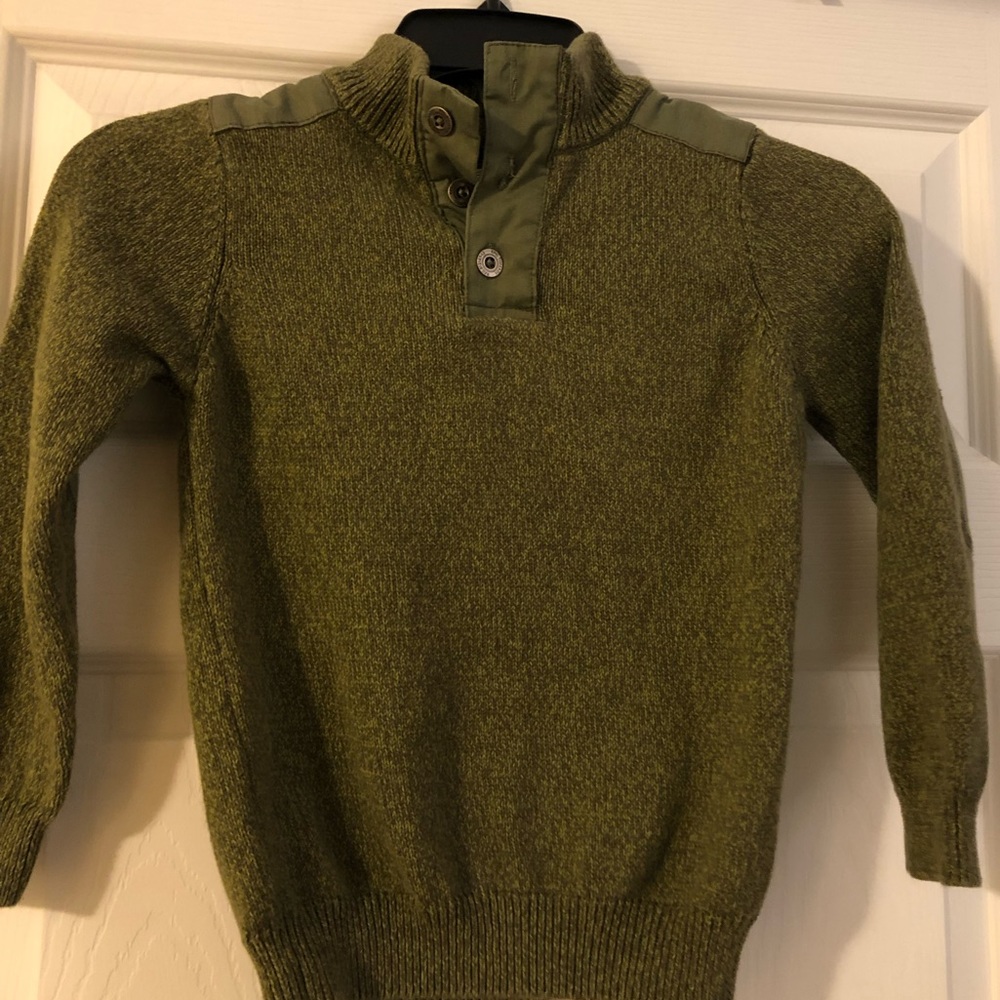 Boys Olive Green Sweater